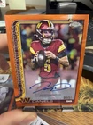 2025 Topps Chrome Jayden Daniels Auto Orange Refractor /25 SSP Commanders QB