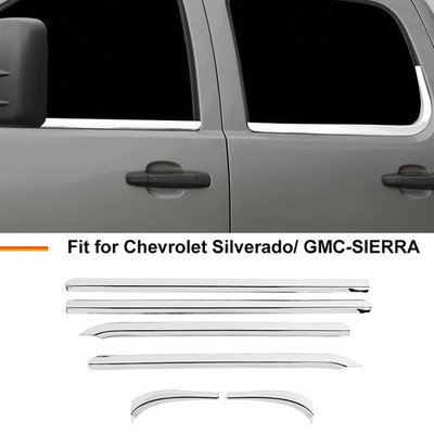 Chrome Door Window Bottom Sill Trim Cover For Chevy Avalanche Silverado2007-2013