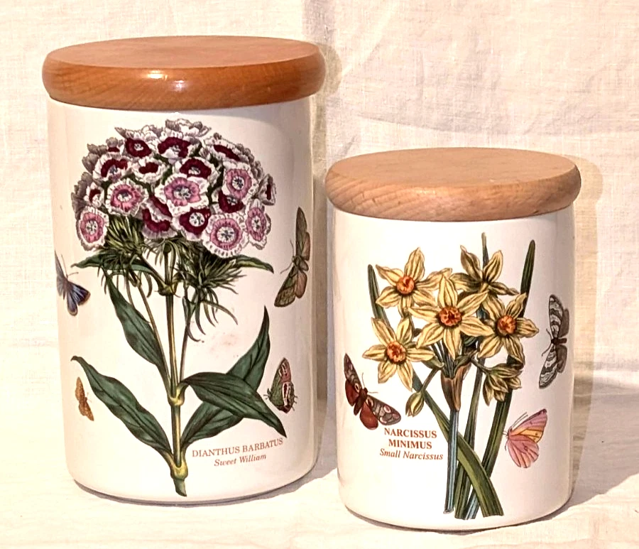 Portmeirion Botanic Gardens Canister Jar Set of 2 with lids