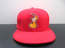 Nashville Sounds Hat Cap Fitted Mens 7 3/8 Red Minor League Baseball Music City