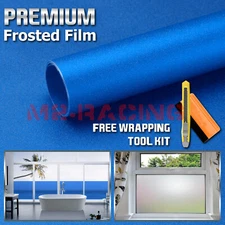 *12"x48" Blue Frosted Film Glass Home Bathroom Window Security Privacy Sticker