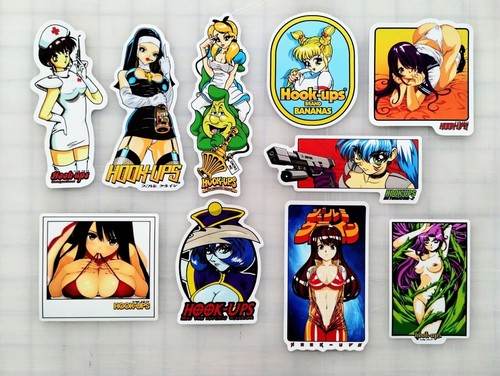 Hook-Ups Inspired 60 Piece Sticker Pack SET 1 Reproduction skate worldindustries - Picture 2 of 8