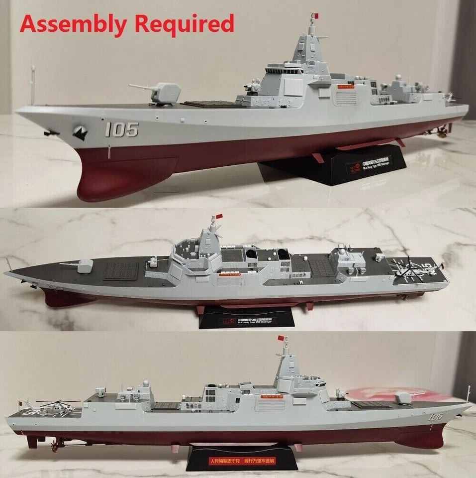 Armada China Tipo 055 Destructor de Misiles Guiados Conjunto Barco Modelo Juguete 1/350 Foto 2 de 4