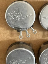 1pc Clarostat 53C1-2000-S  2K OHM  2-WATT Linear Taper Potentiometer  **NOS