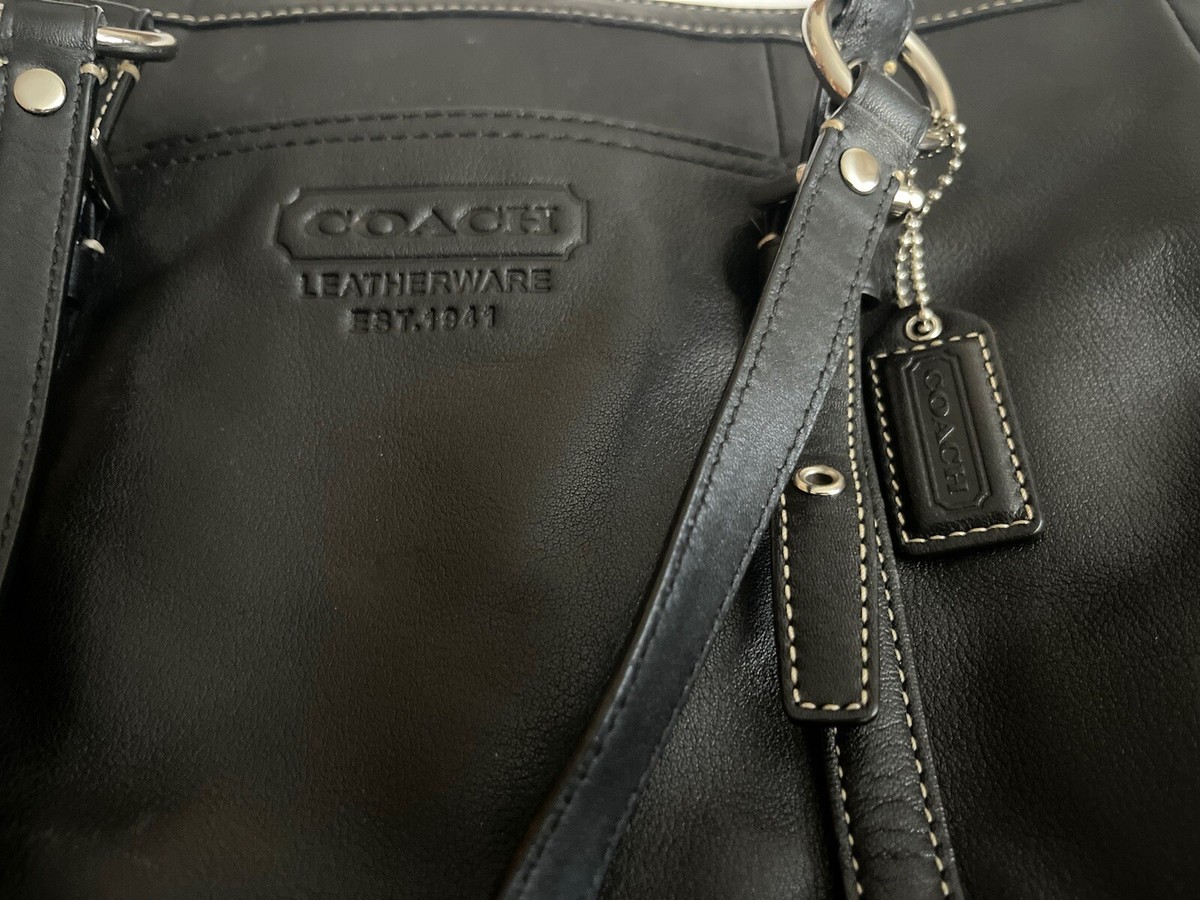 Used In Good Condition Black Coach Tote Bag Leatherware Est. 1941