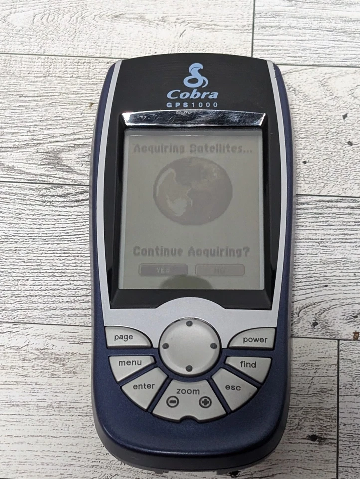 Cobra GPS 1000 DLX Portable Personal Handheld GPS Bundle Manuals,  Cords - Works - Image 2 of 4