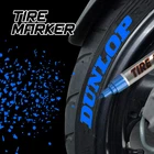 Blue Rubber Tire Marker Permanent Paint Pen Oil Based Waterproof Motorcycle Car