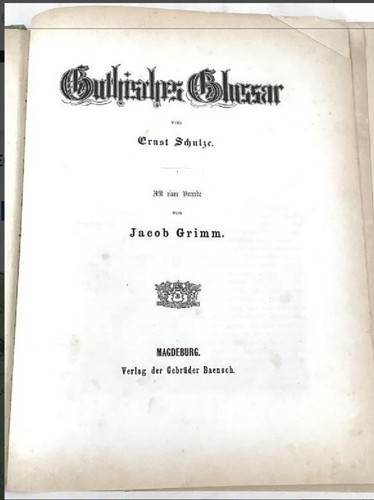 RARE c1848 Glossar Mit einer Vorrede von Grimm Ernst Schulze GERMAN Orig Binding - Picture 6 of 12