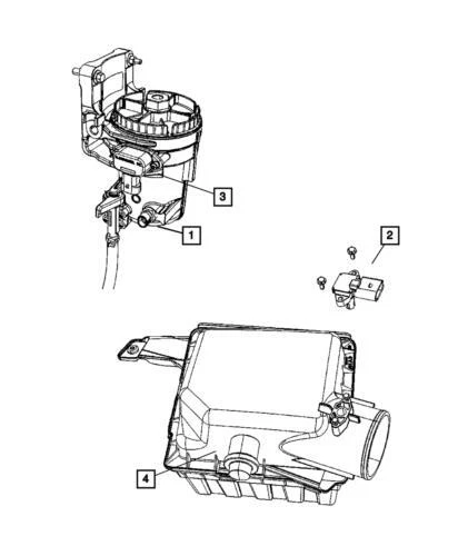 Подлинный датчик массового расхода воздуха спереди Mopar 2003-2009 Dodge Ram 2500 53032749AC - Изображение 4 из 4