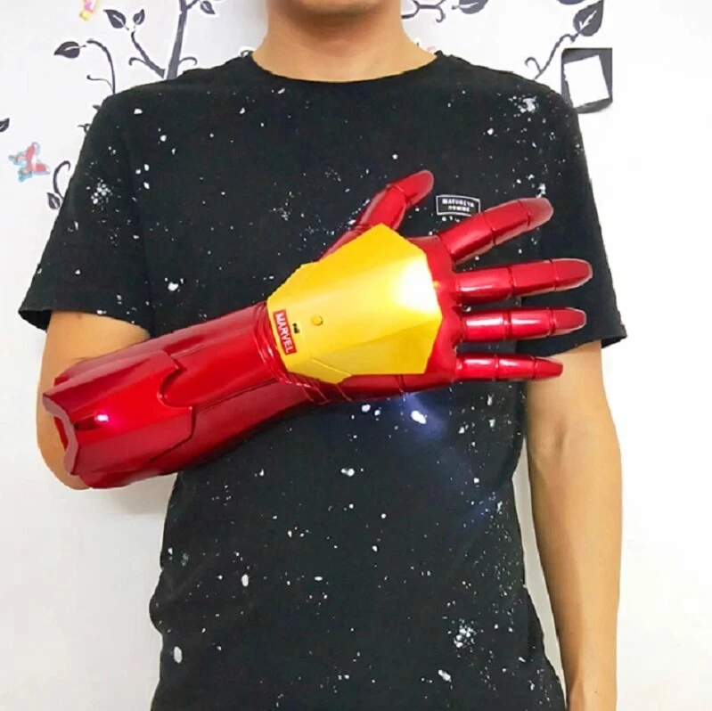 Iron Man JARVIS LED Voice Avengers Hand Arm Light Long Gloves Cosplay Prop 2PC - Image 4 of 4