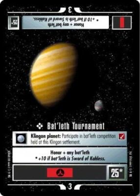 Star Trek: Bat'leth Tournament [Ungraded] Blaze of Glory STCCG Decipher 1E