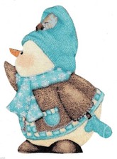 whimsical-blue-snowman-heat-transfer-iron-on-not-embroidered-65-inch-2-1pc-new