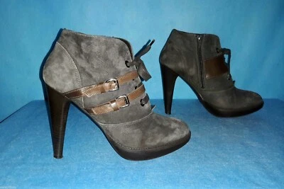 bottines boots SAN MARINA en cuir et daim gris pointure 40 fr - Photo 1/4