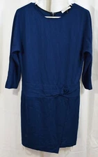 Halston Heritage 3/4 Sleeve Boatneck Dress with Wrap Tie Detail Size Small