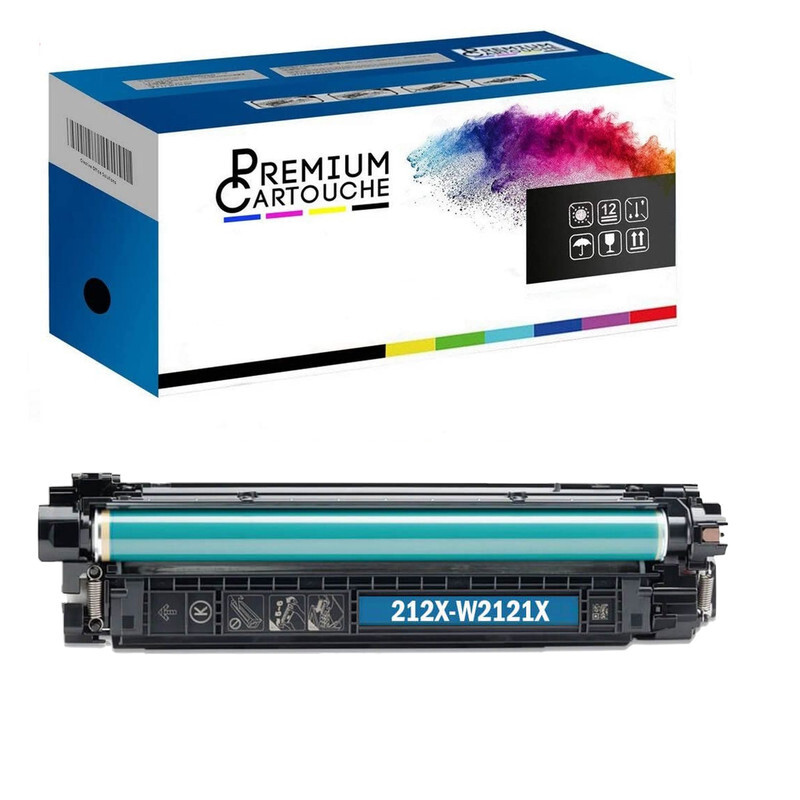 Toner cyan W2121X de rechange 212X pour des impressions laser fidèles