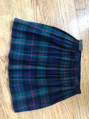 Archie Brown Vintage Clueless Pleated Girls Skirt Preppy Tartan Plaid Wool 10/12 - Picture 6 of 6