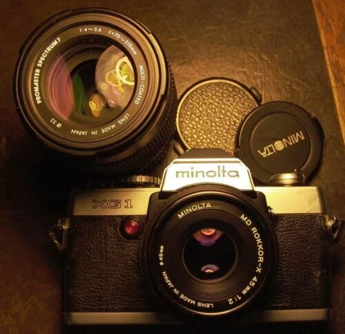 Cámaras Minolta vintage plegable