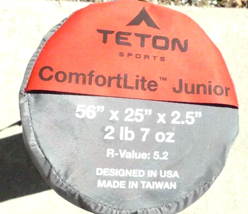 TETON Sports ComfortLite 青少年自充气睡营垫 徒步旅行 Jr — 第 2/4 张图片