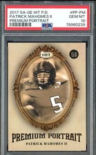 2017 SAGE SA-GE HIT Premium Portrait Patrick Mahomes RC PSA 10 GEM MINT LOW POP!
