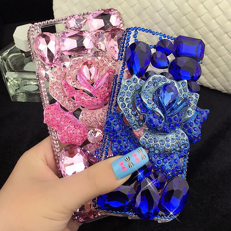 Роскошный блестящий розовый чехол ручной работы с драгоценными камнями и бриллиантами для телефонов Google  - Изображение 3 из 4