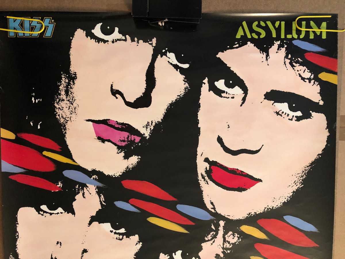 Original Vintage Poster KISS Asylum K.I.S.S. 1980s rock