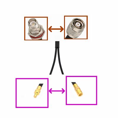 1x RP-TNC to 2x SMB Male/Female GPS Antenna Splitter/Combiner Y Adapter RF cable