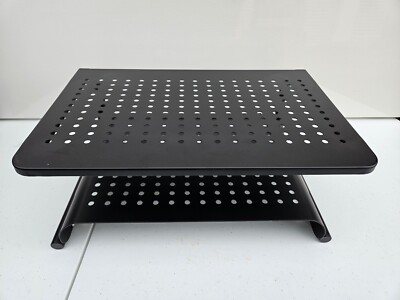 Monitor Stand Ventilated Laptop Riser Desktop Organizer Storage Office Metal ...