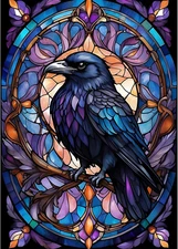 Diamond Painting Kits for Adults, Crow Diamond Art Kits for Adults, 5D Stained..