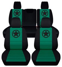 Frontrear Custom-fit Car Seat Covers Army Star Fits Wrangler Jl 4dr 2018-2022