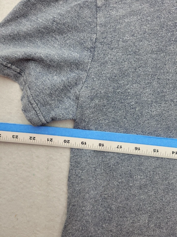 American Eagle Men Polo Medium Blue Cotton Blend Indonesia Heather - Image 4 of 4