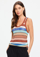 The Upside Women's Iza Jet Knit Tank Top Premium Sleeveless Knit Top NEW