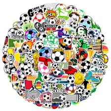 100pcs Soccer Sport Stickers for Water Bottle, Cool Gift