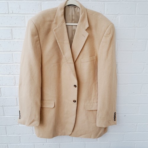Bert Pulitzer Herren Kamelhaar Kaschmir Vintage Old Money Modern Blazer Gr:52L