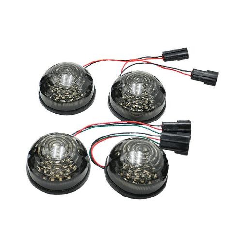 Complete Smoked LED Light Lamp Upgrade Kit Fit For Land Rover Defender 90 110 jd - Picture 4 of 7