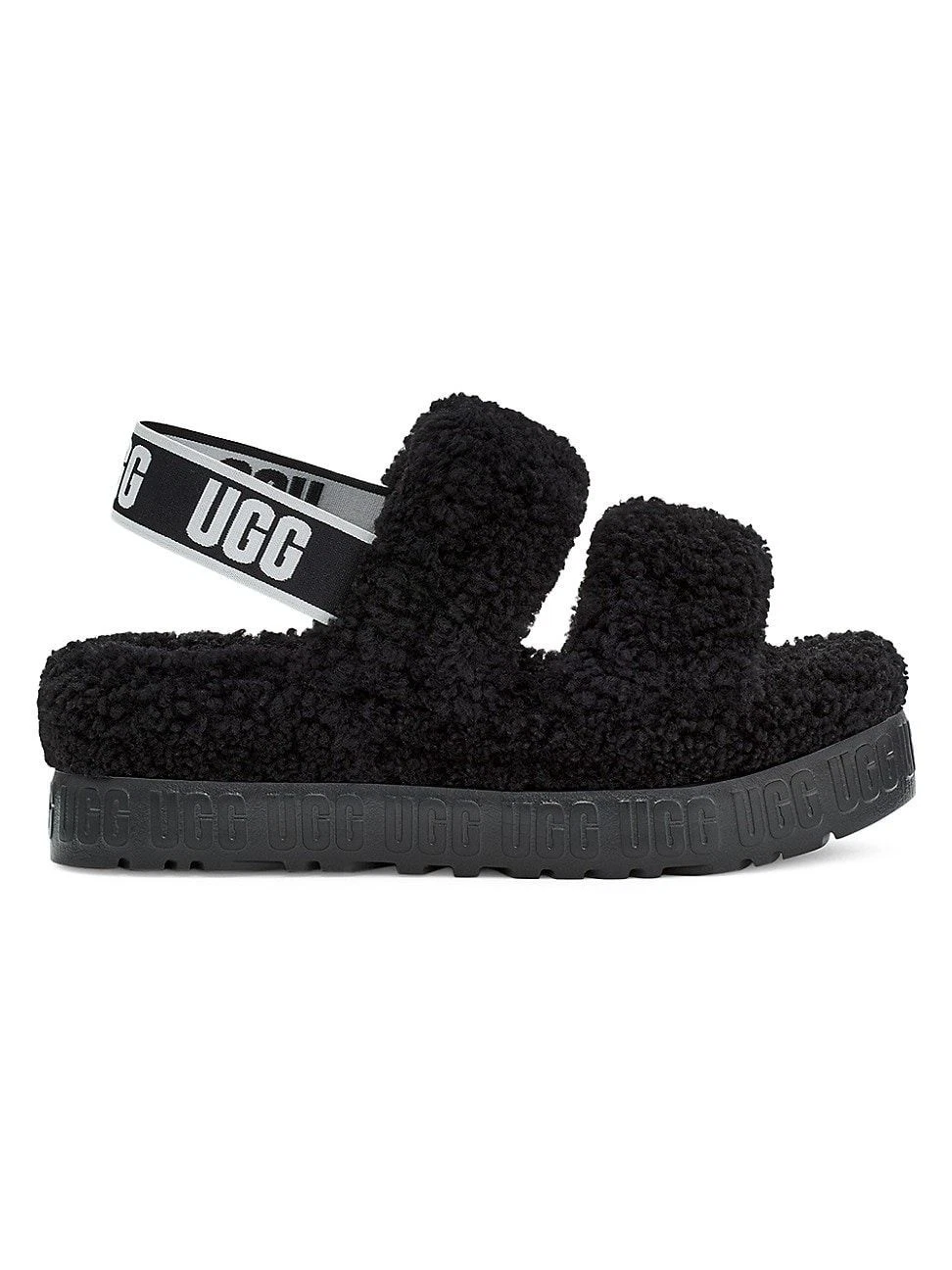 UGG Oh Fluffita Ciabatte Donna Monogram Sandali Platform