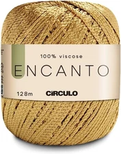 CIRCULO Encanto Yarn 100% Viscose - - Light Worsted #3, 7577 - Gold