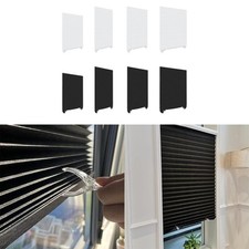 Pleated Temporary Shades Blinds for Office, Bedroom Privacy Protection