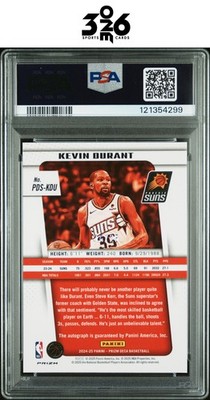 Kevin Durant 2024-25 Panini Prizm Deca Signatures Mojo /25 PSA 10