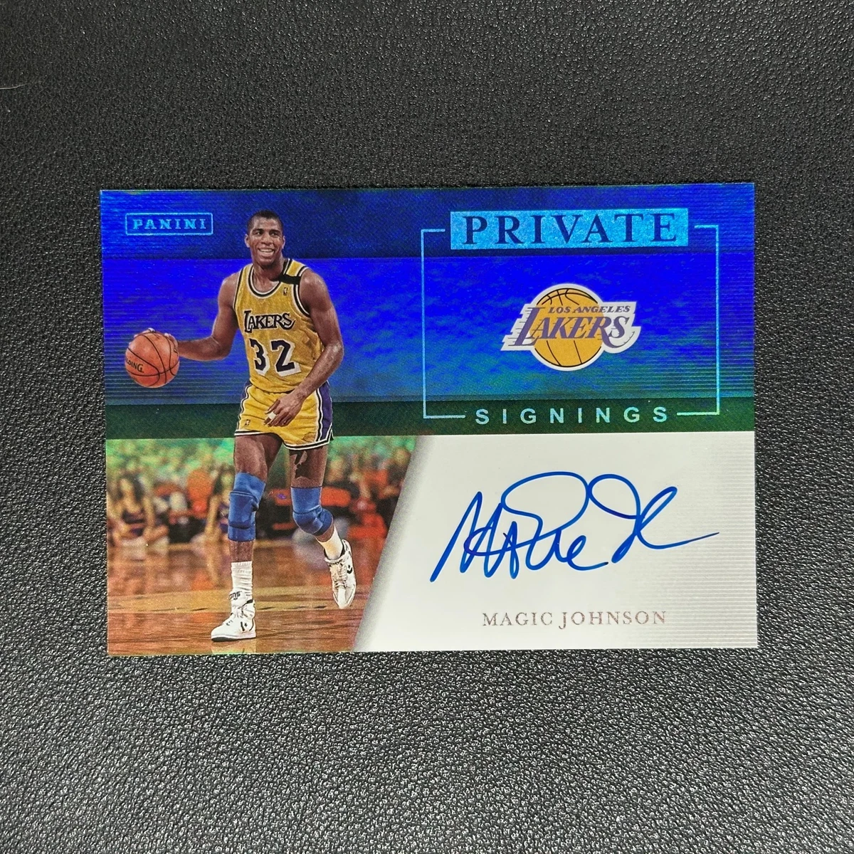 Panini Magic Johnson Basketball Autographed Sports Trading Cards