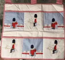 Powell-Craft Christmas Toy Soldier Pocket Tidy Nursery Wall Vintage Organizer