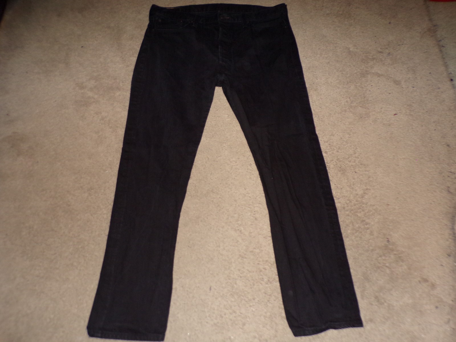 Levi Levis 501 Original Fit Straight Mens Black Denim Button Fly Jeans 40 X 32