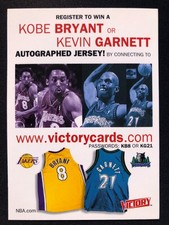 2000-01 Upper Deck Victory Redemption Card Kevin Garnett/Kobe Bryant