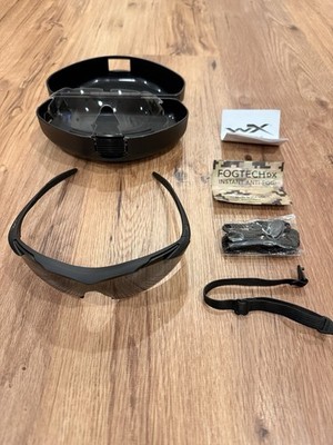 Wiley X Z87+ Safety Glasses Interchangeable Lenses Anti-Fog Case Wipes