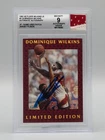 Dominique Wilkins 1991-92 Fleer Limited Edition #3 Auto Patch /12 Beckett 9 BGS