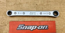 Snap On R810SA - 1/4" X 5/16" Flat 0° Offset 6Pt Ratcheting Box End Wrench Mint 