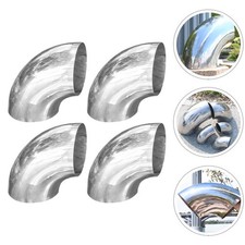 4 Pcs Polished Stainless Steel Exhaust Elbow Boat Handrail Fittings