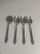 Oneida Community Nordic Crown Sugar Sifter Spoon & 3 Grapefruit Spoons