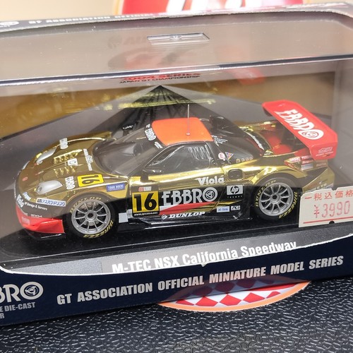 EBBRO 1/43 M-TEC NSX California Speedway JGTC 2004 All Star No.16 Gold 43670 MMP - 第 1/7 張圖片
