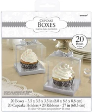 20 Boxes Amscan cupcake boxes cajitas para pastelitos Square Individual Cupcake