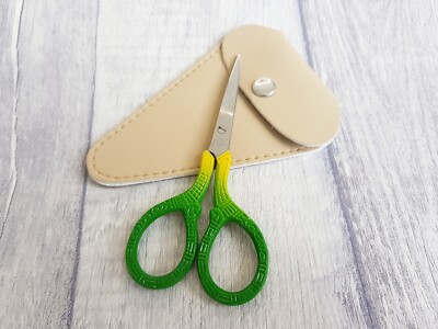 Mini/Fein Stickschere Nähen Basteln klein sehr scharfe Spitze mit Etui